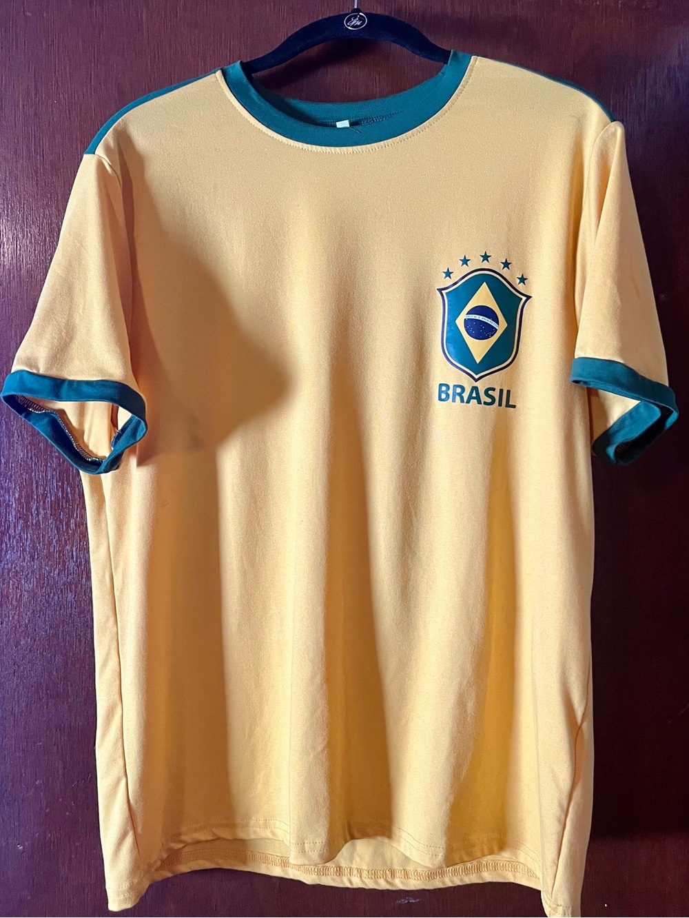 (NWOT) Men's Brasil "Ordem E Progresso" Short-Sleeve T-Shirt (Size: Slim/Small)